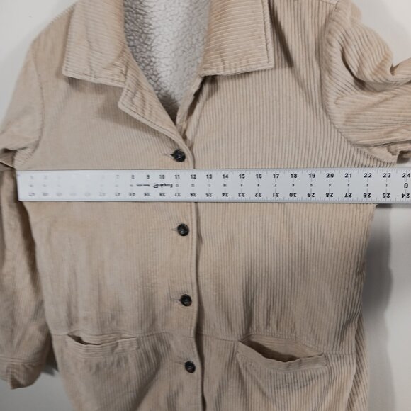 Blair, Medium, Creamy Tan Corduroy Chore Coat, Barn Coat, Sherpa Lined, Button - Picture 11 of 16